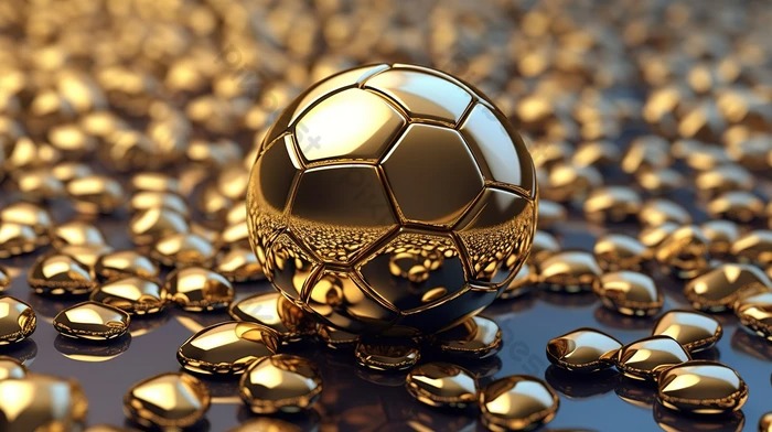 soccer ball 3d rendered golden 9